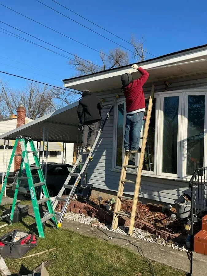 Restoration crew performing exterior repair in Hillsboro